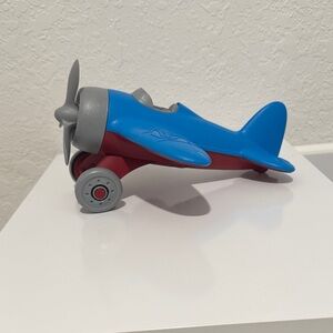 Vibrant Blue and Red Toy Airplane